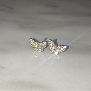 𝅺Rhinestone Butterfly Earrings